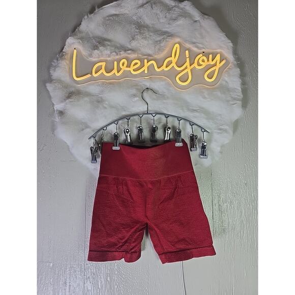 Colsie Pajama Bike Athletic Shorts Womens Small Maroon Sleep Cozy Athleisure - Picture 1 of 5